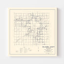 Vintage Map of Oklahoma County, Oklahoma 1936