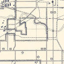Vintage Map of Oklahoma County, Oklahoma 1936