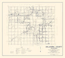Vintage Map of Oklahoma County, Oklahoma 1936