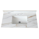 Vanity Top With Undermount Sink And Backsplash, Sintered Stone