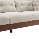 Upholstered Sofa Modern 3 Seater Sofa Couch With Tufted Design For Living Room
