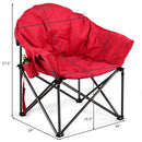 Oversized Folding Camping Moon Chair with Cup Holder by LJGDeals