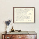 Vintage Map of Noble County, Oklahoma 1936