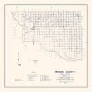 Vintage Map of Woods County, Oklahoma 1936