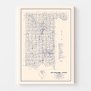 Vintage Map of Pottawatomie County, Oklahoma 1936