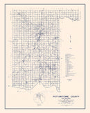 Vintage Map of Pottawatomie County, Oklahoma 1936