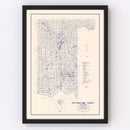 Vintage Map of Pottawatomie County, Oklahoma 1936