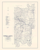 Vintage Map of Seminole County, Oklahoma 1936