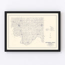 Vintage Map of Jefferson County, Oklahoma 1936