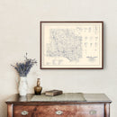 Vintage Map of Johnston County, Oklahoma 1936