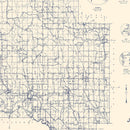 Vintage Map of Johnston County, Oklahoma 1936