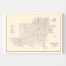Vintage Map of Jackson County, Oklahoma 1936