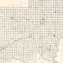 Vintage Map of Jackson County, Oklahoma 1936