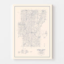 Vintage Map of Hughes County, Oklahoma 1936