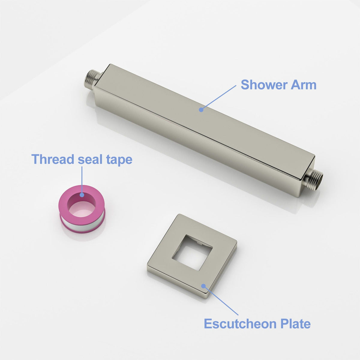 Premium 8" Ceiling Mounted Shower Arm With Flange, photo 4 of 18