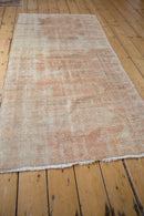 3x6.5 Vintage Distressed Fragment Oushak Rug Runner