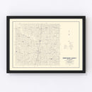 Vintage Map of Kingfisher County, Oklahoma 1936