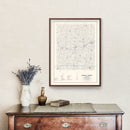 Vintage Map of Lincoln County, Oklahoma 1936