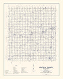 Vintage Map of Lincoln County, Oklahoma 1936