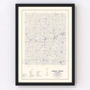 Vintage Map of Lincoln County, Oklahoma 1936