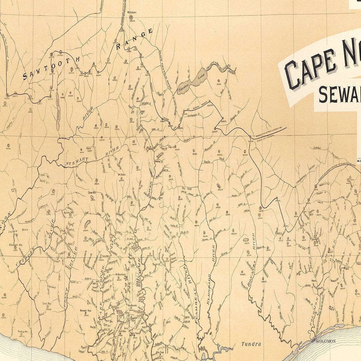 Vintage Cape Nome Alaska Map 1904, photo 2 of 5