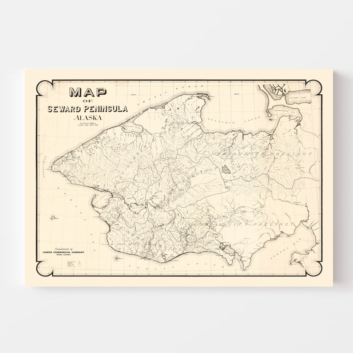 Vintage Seward Peninsula Map 1900, photo 4 of 5