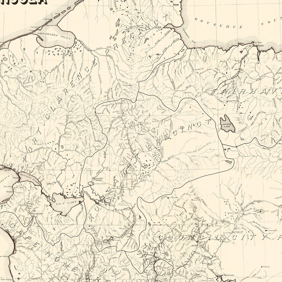 Vintage Seward Peninsula Map 1900, photo 2 of 5