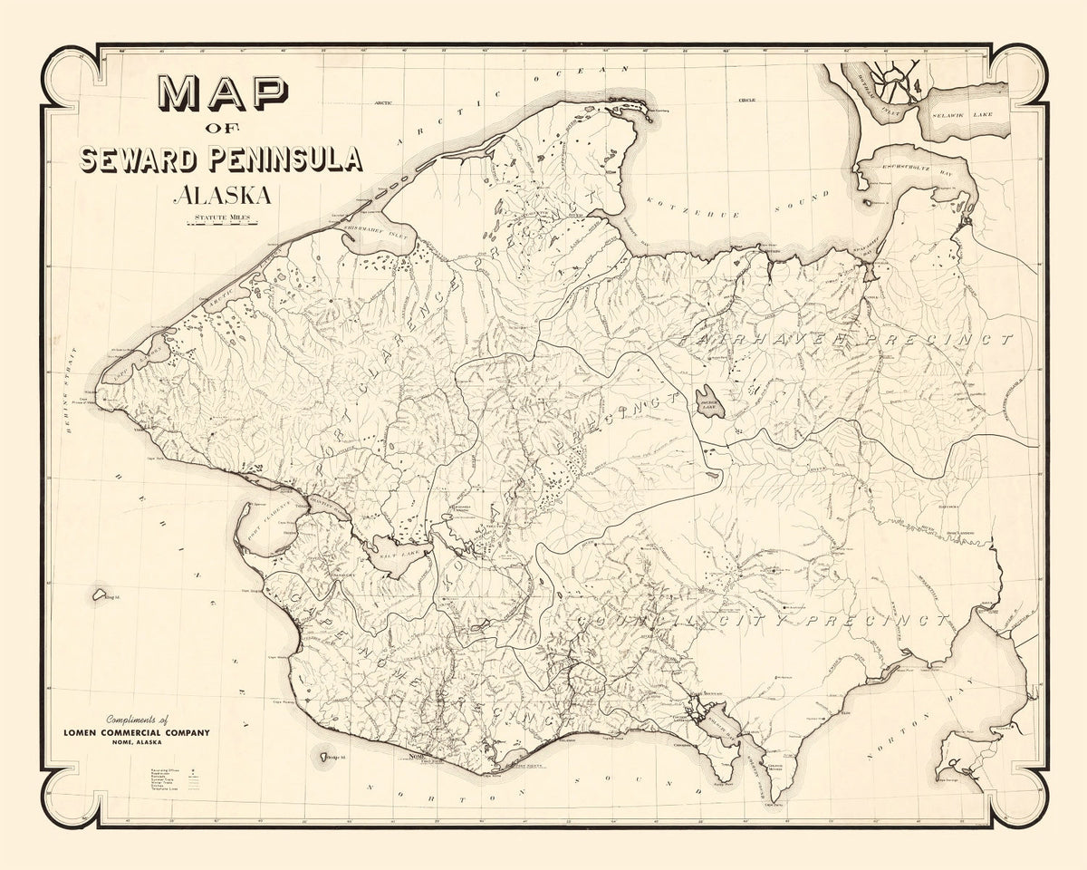Vintage Seward Peninsula Map 1900, photo 5 of 5
