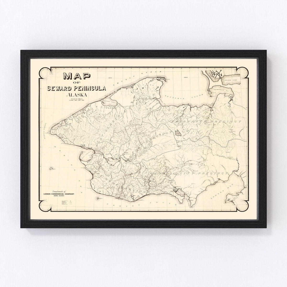 Vintage Seward Peninsula Map 1900