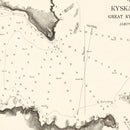 Vintage Kyska Harbor Map 1875