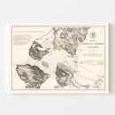 Vintage Iliuliuk Harbor, Unalashka Map 1875