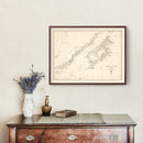 Vintage Kodiak Island, AK Map 1869