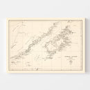 Vintage Kodiak Island, AK Map 1869