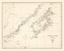 Vintage Kodiak Island, AK Map 1869
