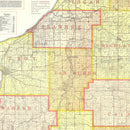 Vintage Map of Attica County, Indiana 1914