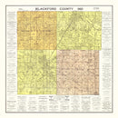 Vintage Map of Blackford County, Indiana 1905