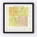 Vintage Map of Blackford County, Indiana 1905