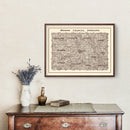 Vintage Map of Boone County, Indiana 1936