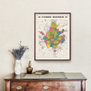 Vintage Map of Indianapolis, Indiana 1958