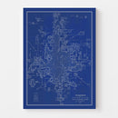 Vintage Map of Indianapolis, Indiana 1934