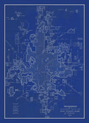 Vintage Map of Indianapolis, Indiana 1934