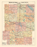 Vintage Map of Kosciusko County, Indiana 1908