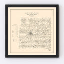 Vintage Map of Allen County, Indiana 1910