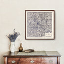 Vintage Map of Bartholomew County, Indiana 1925