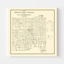 Vintage Map of Benton County, Indiana 1909