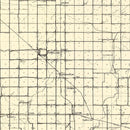 Vintage Map of Benton County, Indiana 1909