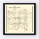 Vintage Map of Benton County, Indiana 1909
