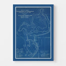 Vintage Big & Little Chapman Lakes, IN Map 1922