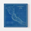 Vintage Big Long Lake, IN Map 1925