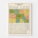 Vintage Map of Boone County, Indiana 1910